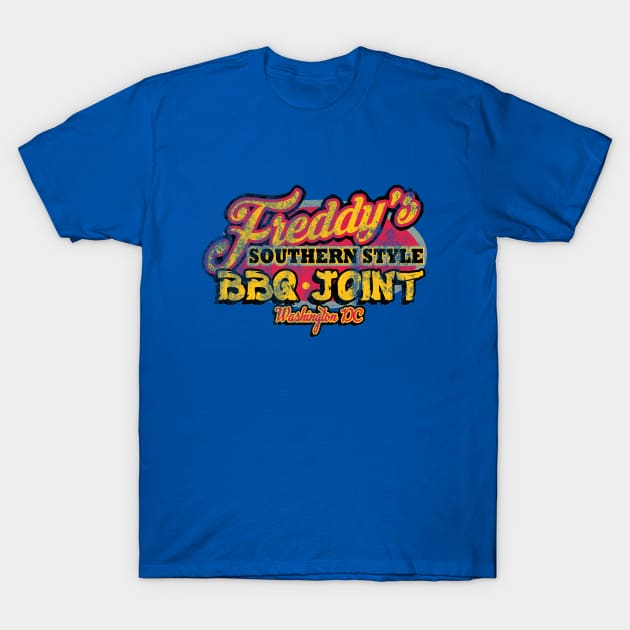 Freddy's BBQ Joint, distressed T-Shirt by hauntedjack